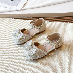 Nuove Scarpe da Ballo per Bambina Primavera/Estate 2026 con Suola Morbida, Fiocco e Diamanti Brillanti - Product Image 2