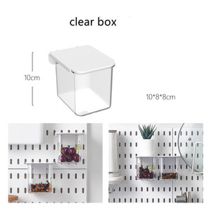 Vente en gros de kits de panneaux perforés en plastique bon marché organisateurs de panneaux perforés muraux Panneau perforé en plastique sans poinçonnage et accessoires - Product Image 4