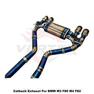 Système d'échappement en titane Vortex Performance compatible avec BMW M3 F80 M4 F82 2014-2018, silencieux de tuning Catback à soupape électronique bleue - Product Image 4