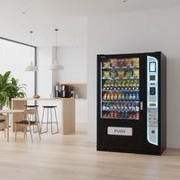 Distributeur automatique de nourriture et de boissons avec grande capacité et écran tactile de 7 pouces, peut vendre des collations et des boissons fraîches
