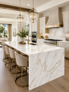 UNION STONE Calacatta Aurelia, Losa Grande de Cuarzo Artificial, Diseño Moderno Ecológico para Cocina, Pared, Baño, Comedor, Suelo, 15-30 mm - Product Image 3