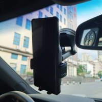 Support de téléphone flexible pour tableau de bord de voiture, support de téléphone à ventouse en silicone, support de téléphone à 360 degrés °   Support de téléphone portable pour voiture à rotation sur pare-brise