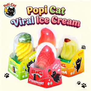 Helado de Frutas 3D Halal PoPI CAT (Puré de Mango/Fresa/Piñ<span class=keywords><strong>a</strong></span>/Banana) 75g en Caja, Postre Congelado <span class=keywords><strong>a</strong></span> <span class=keywords><strong>Precio</strong></span> de Fábrica - Product Image 1