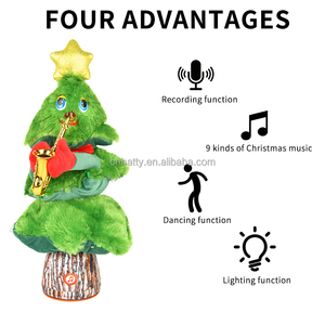 Muñeco de Árbol de Navidad Bailarín, Juguete Eléctrico de Peluche Suave con Funcionamiento a Pilas, Reno de Peluche, Papá Noel Bailarín, Árbol de Navidad Bailarín - Product Image 5