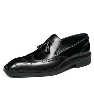 High Quality British Style Men's Oxford Slip-On Evergreen Genuine Leather Lining <b>Waterproof</b> Office Formal Business Wedding <b>Shoes</b> - Product Image 2