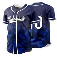 Maillots de baseball personnalisés unisexes pour adultes, sublimés, antibactériens, 100% polyester, col en V, manches courtes, personnalisables