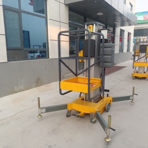 Plataforma Elevadora Hidráulica de Mástil Único de Aleación de Aluminio con Certificación CE, Elevador Vertical con Batería de 48V y Mesa de 1300x850mm - Product Image 5