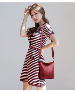 Wholesale Fashion Soft PU Leather <b>Tote</b> Bags Vintage Casual Ladies Handbag Shoulder Diagonal PU Leather Women's Bag - Product Image 2