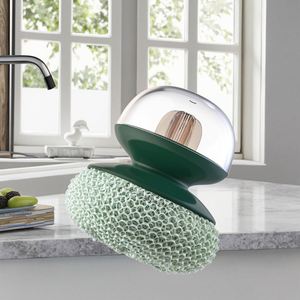 Brosses de nettoyage écologiques en fibre de bambou 90*90mm 205g pour casseroles, vaisselle et ustensiles de cuisine - Product Image 1