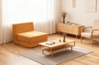 Chaise longue de plage et de piscine, canapé-lit inclinable en velours, canapé confortable rembourré en éponge, design moderne pour chambre à coucher et appartement