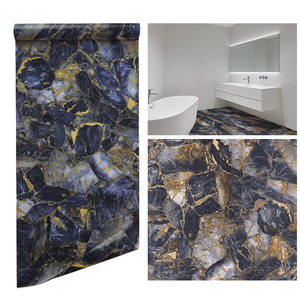 Accesorios para Baldosas de Piso Autoadhesivas Impermeables de PVC ORON DECO, Piso <span class=keywords><strong>Vinílico</strong></span> 3D con Efecto Mármol para <span class=keywords><strong>Baño</strong></span>, Rollo de Vinilo Autoadhesivo - Product Image 4