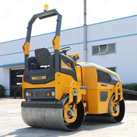 Nouveau design, compacteur vibrant hydraulique tandem pour asphalte de 3 tonnes, rouleau compresseur routier