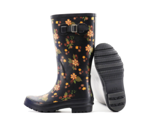 Botas de Lluvia de Goma Casuales para Jardín, Impermeables, para Mujer, con Estampado y Hebilla Lateral - Product Image 4