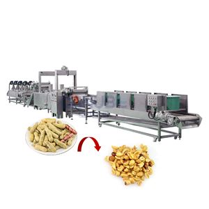 Equipo de procesamiento de nueces totalmente automático OEM, equipo de fritura continua, freidora de cacahuetes - Product Image 1