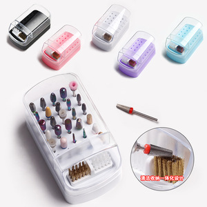 Boîte de rangement transparente à 30 trous pour embouts de ponceuse à ongles, support de présentation pour têtes de polissage, organisateur pour outils de salon de manucure - Product Image 3