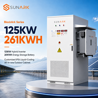 Armoire de stockage d'énergie tout-en-un 125 kW 261 kWh avec batterie LiFePO4 et refroidissement liquide pour projets commerciaux et industriels clés en main
