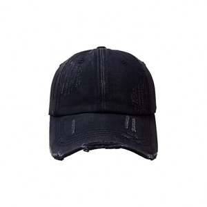 Gorra de béisbol vintage de mezclilla desgastada, de perfil bajo, con visera deshilachada, sin estructura, de algodón, estilo Dad Hat, de mezclilla lavada y rasgada, para mujer y hombre - Product Image 3