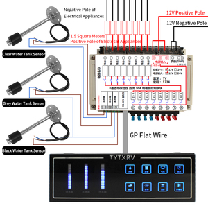 Tytxrv RV bảng chuyển đổi điều khiển RV với ứng dụng Bluetooth tích hợp màn hình cảm ứng lập trình chống nước với mô-đun đèn nền LED - Product Image 5
