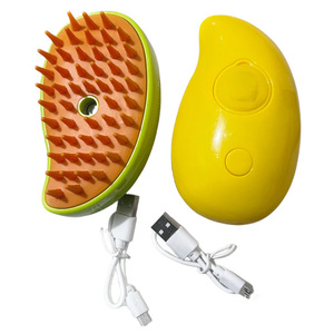 Đa Chức Năng Tự Làm Sạch Xoài Hình Dạng Vật Nuôi Chải Chuốt Bàn Chải 3-Trong 1 Điện USB Phí Silicone Phun Hơi Nước Pet Tóc Loại Bỏ Công Cụ - Product Image 5