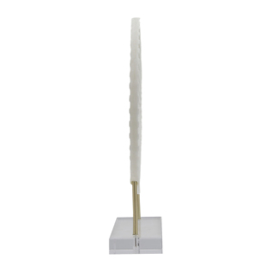 Scultura ad anello rotondo, oggetto decorativo moderno in stile marmo bianco testurizzato per soggiorno, bagno, ufficio. - Product Image 3