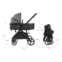 Poussette bébé légère et pliable, chariot de transport portable certifié EN1888, prix d'usine