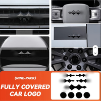 Le kit d'autocollants décoratifs d'étiquette avant et arrière d'autocollant décoratif de logo de voiture noir brillant convient aux accessoires de BYD Leopard 5