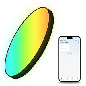 Luces de Techo Inteligentes Tuya de 24W con <span class=keywords><strong>Control</strong></span> por Aplicación Wifi para Sala de Estar, Compatibles con Google <span class=keywords><strong>Home</strong></span> e IOS, Color RGB - Product Image 1