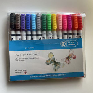 Marqueurs permanents indélébiles à <span class=keywords><strong>pointe</strong></span> <span class=keywords><strong>fine</strong></span> de 1-2 mm, collection de surligneurs pour peinture sur t-shirt, lavables, <span class=keywords><strong>pointe</strong></span> pinceau, vente chaude GF - Product Image 5