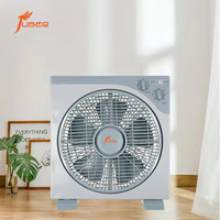 Ventilateur de table domestique portable à faible bruit, 12 pouces, boîtier bleu clair, base stable