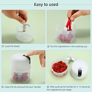 Mini Electric Baby Food <b>Vegetable</b> Meat <b>Chopper</b> with Stainless Steel Blade and Garlic Peeler Eco-Friendly - Product Image 5