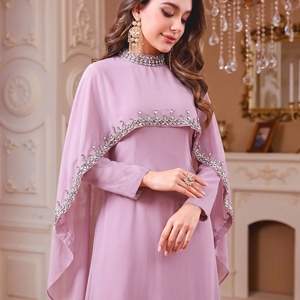 <span class=keywords><strong>Abito</strong></span> Abaya Modesto <span class=keywords><strong>con</strong></span> <span class=keywords><strong>Mantella</strong></span> di Strass, Due Pezzi, per Donne Musulmane, Vestito Lungo per Matrimoni e Feste - Product Image 3