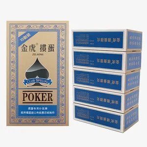 Jinhu carte da gioco Poker ottimizza le dimensioni 10 mazzi di carte-blu e rosso per il gioco di carte del Blackjack Euchre Canasta Texas Hold'em