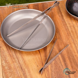 Pure titanium clip chopsticks, outdoor camping, camping, barbecue clip, foldable <b>bread</b>, thick baking clip, food clip - Product Image 4