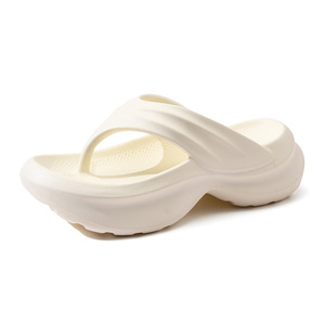 Sandalias de EVA para Mujer, con Plataforma, Antideslizantes, para Exteriores, en Blanco, Negro y Gris Cemento - Product Image 5