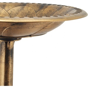 Oro antiguo <span class=keywords><strong>de</strong></span> Pedestal independientes pájaro baños <span class=keywords><strong>de</strong></span> agua tazón alimentador al aire libre <span class=keywords><strong>jardín</strong></span> patio Decoración - Product Image 3