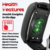 Reloj Inteligente VL12S Unisoc W307 4G GPS con Monitor de Datos de Salud, Llamada SOS, Detección de Caídas, Pulsera Inteligente para el Cuidado de Personas Mayores