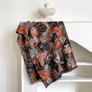 Châle jacquard peinture à l'huile vintage pour femme enveloppement poétique de ville <span class=keywords><strong>d</strong></span>'eau avec ponts de bateaux écharpe à franges en faux cachemire en polyester - Product Image 3