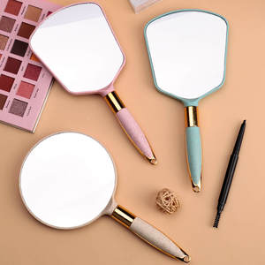 Logo personalizzato HD illuminato specchio per il trucco da viaggio tasca vetro di bellezza in varie forme come cuore e rombo uso quotidiano specchio cosmetico - Product Image 4