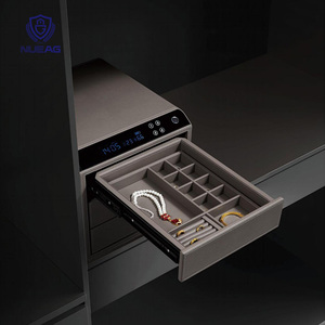 Affichage Led Caché Secret Tiroir à Empreintes Digitales Style Cuir Coffre-fort Petit Mot de Passe Coffre-fort Bureau Coffre-fort Hôtel - Product Image 5