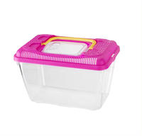 Réservoir de poissons en plastique Polypropylène Fish Tank Ermite Crabe Cage Critter Box Pet Storage Box Fish Tank Ornements