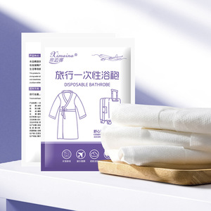 Albornoz desechable de alta calidad para Hotel Travel Spa, con material de fibra adhesiva gruesa estéril para hombres y mujeres - Product Image 1