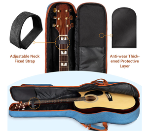 Fábrica de China, venta al por mayor, cierre de cremallera de poliéster de alta calidad, tamaño personalizable y bolsa de guitarra de color - Product Image 4