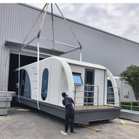 Maison mobile flottante intelligente de luxe Villa péniche avec toilettes pour le camping pour magasin bureau supermarché appartement