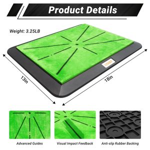 Tapetes de Práctica de Golf, Equipo de Entrenamiento, Tapete de Práctica de Golf con Retroalimentación Instantánea del Trayectorio del Swing, Tapetes de Entrenamiento de Golf Reemplazables - Product Image 2