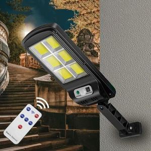 Lampe solaire d'extérieur avec 3 modes d'éclairage, étanche, détecteur de mouvement, éclairage de sécurité solaire pour jardin, patio, allée, cour - Product Image 1