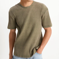 Nouveau style vente chaude large côtes doux Jersey T-shirt 200gsm coton conception personnalisée t-shirts