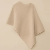 Poncho en laine d'alpaga de haute qualité, élégant, couleur unie, tricoté pour femmes, pull personnalisé pour l'automne et l'hiver