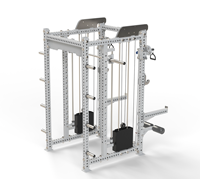 Station de musculation multifonctionnelle tout-en-un de qualité commerciale avec poulies doubles et rack de puissance robuste pour salle de sport à domicile