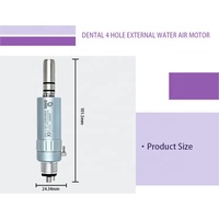 Moteur pneumatique dentaire à 4 trous pour pièce à main basse vitesse Micromoteur en acier inoxydable portable pulvérisateur d'eau externe Moteur pneumatique Outils de dentiste