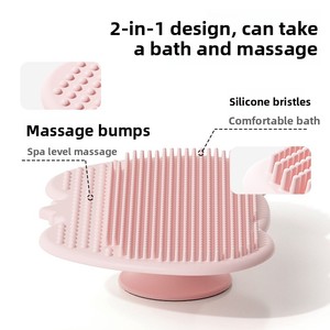 Spazzola in Silicone Morbido per <span class=keywords><strong>Shampoo</strong></span> Neonati, Massaggiatore Delicato per il Cuoio Capelluto, Spazzola per Lavaggio Capelli per Rimozione Crosta Lattea, OEM ODM Ingrosso - Product Image 4
